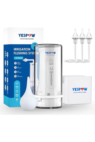Inkbird Ear Irrigation Flushing System USB Rechargeable Electric Ear Cleaner with 5 Modes for Effect