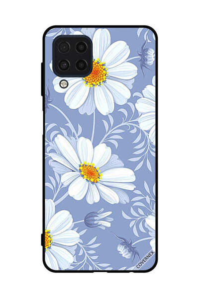 Covernex غطاء حماية لهاتف سامسونج جالاكسي M32 4G بنقشة زهور بيضاء مزهرة