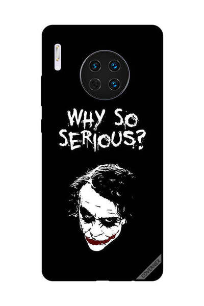 Covernex غطاء حماية لهاتف هواوي ميت 30 - لماذا هذا الجدية؟ - أبيض وأسود