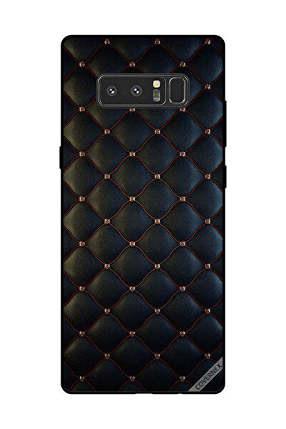 Covernex غطاء حماية لهاتف سامسونج جالكسي نوت 8 بنمط مطبوع عليه نقشة قماش أسود