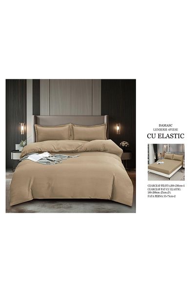 CHIRASO CHIRASO bedding set, DAMASK, ELASTIC sheet 180x200+25cm, Duvet sheet 200x230cm, 2 pillowcases