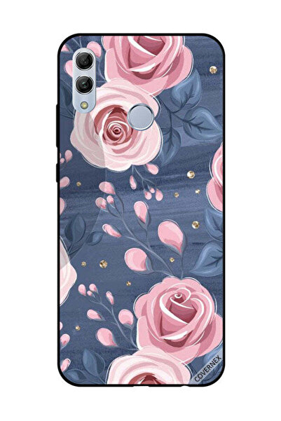 Covernex غطاء حماية لهاتف Honor 10 Lite بنقشة ورود وردية وأوراق رمادية داكنة
