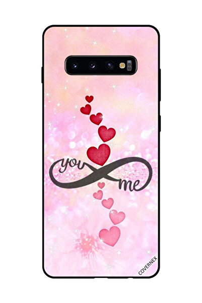 Covernex غطاء حماية لهاتف سامسونج جالاكسي S10 بلس - قلوب حمراء ووردية - يو إن...