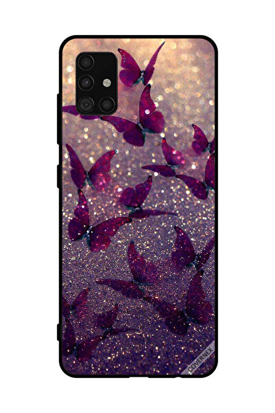 Covernex غطاء حماية لهاتف سامسونج جالاكسي A51 4G بنقشة فراشات لامعة