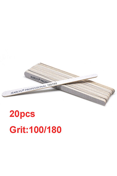 Choice 20 قطعة من مبردات الأظافر الخشبية السميكة القوية بحبيبات 100-180، 10/2...