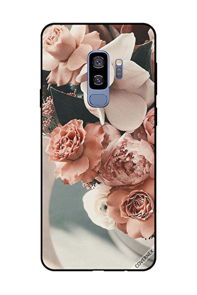 Covernex غطاء حماية لهاتف سامسونج جالاكسي إس 9 بلس بنقشة زهور الخوخ