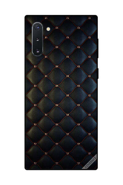 Covernex غطاء حماية لهاتف سامسونج جالكسي نوت 10 بنمط مطبوع عليه نقشة قماش أسود