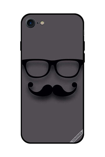 Covernex غطاء حماية لهاتف iPhone SE 2020 أسود زجاجي وشارب