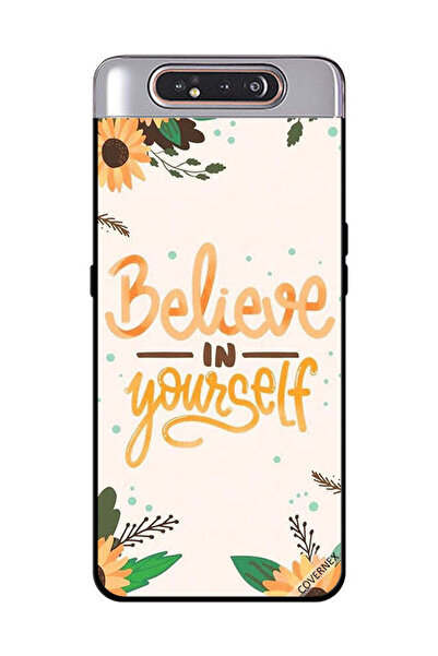 Covernex غطاء حماية لهاتف سامسونج جالكسي A80 - ثق بنفسك - زهور الشمس