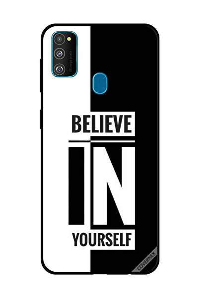 Covernex غطاء حماية لهاتف سامسونج جالاكسي M30s - ثق بنفسك - أسود وأبيض