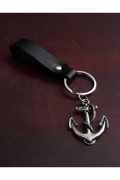 BSN Store Anchor Symbol Premium Keychain Hand Made Real Leather Keychain