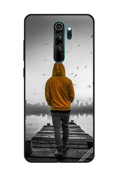 Covernex غطاء حماية لهاتف شاومي ريدمي نوت 8 برو - فتى حزين يمشي
