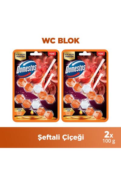 Domestos Aroma Lux Tuvalet Bloğu Şeftali Çiçeği 100g X2