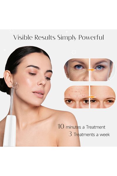 Choice US Plug DARSONVAL Blue 6-in-1High Frequency Facial Machine For Hair Face Anti Aging Therapy Acne Too