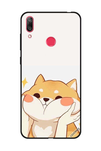 Covernex غطاء حماية لهاتف هواوي Y7 Prime 2019 قطة محبة أثناء حملها من الشيكات