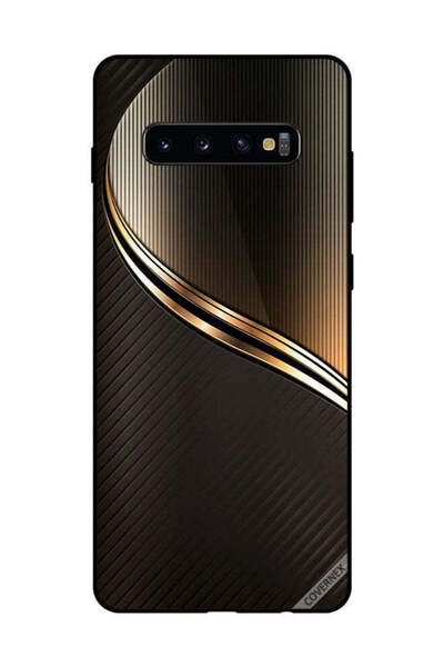 Covernex غطاء حماية لهاتف سامسونج جالاكسي S10 بلس بنمط ذهبي داكن