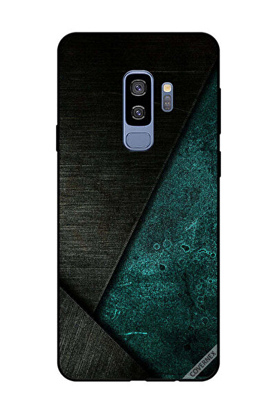 Covernex غطاء حماية لهاتف سامسونج جالاكسي S9 بلس بنمط أسود وأخضر غامق