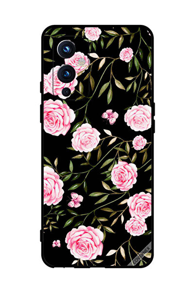 Covernex غطاء حماية لهاتف OnePlus 9 - ورود وردية في باقات من الأوراق الصغيرة