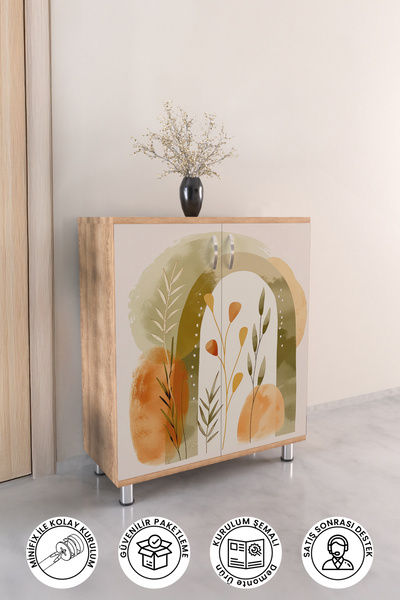 hediye kapında October 4 Raflı Çok Amaçlı Ayakkabı Dolabı Antre Hol Ayakkabılık