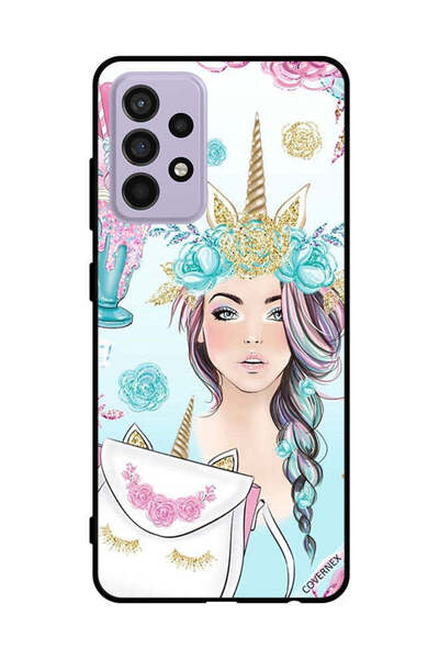 Covernex غطاء حماية لهاتف سامسونج جالاكسي A52s 5G رموش على الحقيبة وفتاة وحيد...