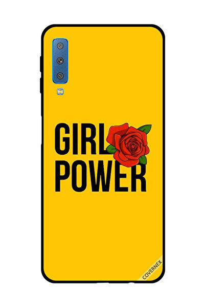 Covernex غطاء حماية لهاتف سامسونج جالاكسي A7 2018 - قوة الفتاة الصفراء
