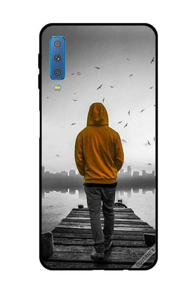 Covernex غطاء حماية لهاتف سامسونج جالاكسي A7 2018 - فتى حزين يمشي
