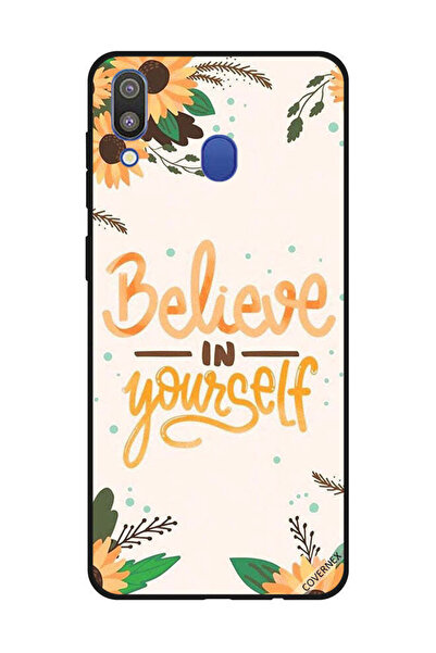 Covernex غطاء حماية لهاتف سامسونج جالاكسي M20 - ثق بنفسك - زهور الشمس
