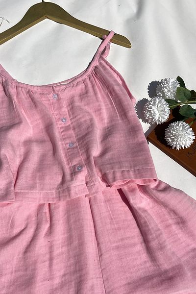 MJAMASS Pink Drawstring Detailed Shorts Set
