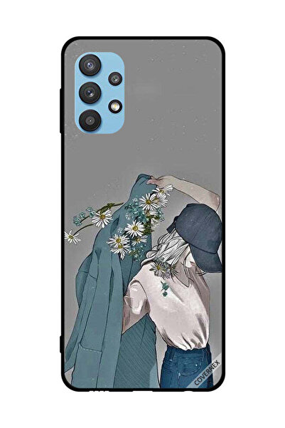 Covernex غطاء حماية لهاتف سامسونج جالاكسي M32 5G، فتاة ترتدي معطفًا مزهرًا