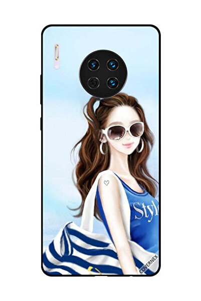 Covernex غطاء حماية لهاتف هواوي ميت 30 - أزرق، بتصميم قميص