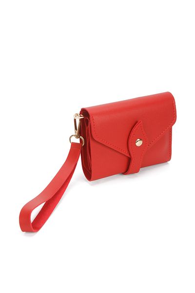 Av A Dos Mini Women's Wallet with Hand Wrist Strap Cash Coin Compartment Wallet with Leaflet