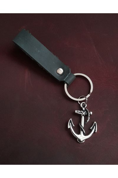 BSN Store Anchor Symbol Premium Keychain Hand Made Real Leather Keychain