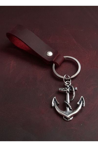 BSN Store Anchor Symbol Premium Keychain Hand Made Real Leather Keychain