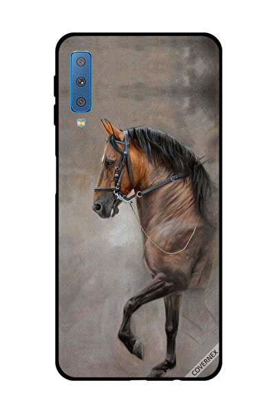 Covernex غطاء حماية لهاتف سامسونج جالاكسي A7 2018، صورة حصان عتيقة