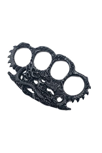 dalimag Pumnal Tip Box, Autoaparare, Model Dragon in Flacari, Negru, Dalimag