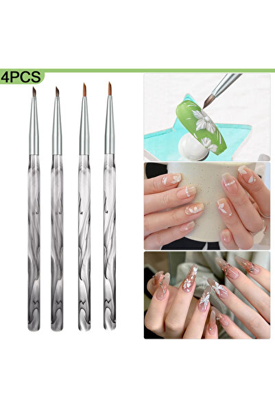 Choice 4 قطع 1/2/4 قطع فرشاة طلاء أظافر مثلثة الشكل فرشاة فن الأظافر خطوط فرن...