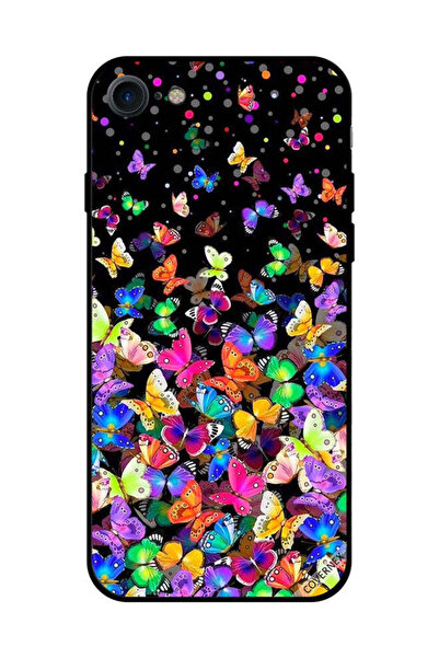 Covernex غطاء حماية لهاتف iPhone SE 2020 - فراشات صغيرة متعددة الألوان