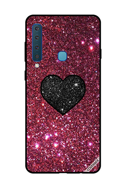 Covernex غطاء حماية لهاتف سامسونج جالاكسي A9 2018 - قلب أسود مع لمسات حمراء ل...