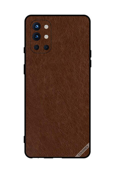 Covernex غطاء حماية لهاتف OnePlus 9R بنمط جلدي بني داكن