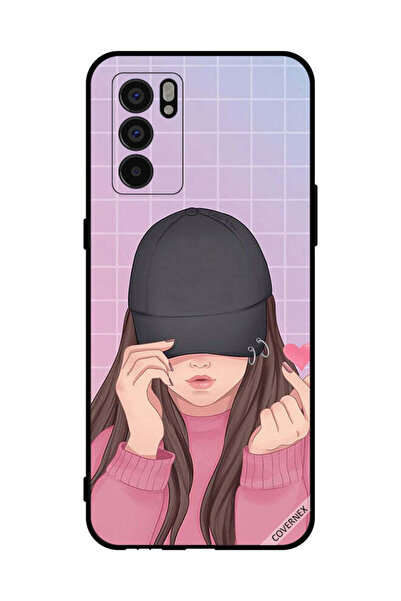Covernex غطاء حماية لهاتف Oppo Reno6 5G Snap Love Black Cap Girl
