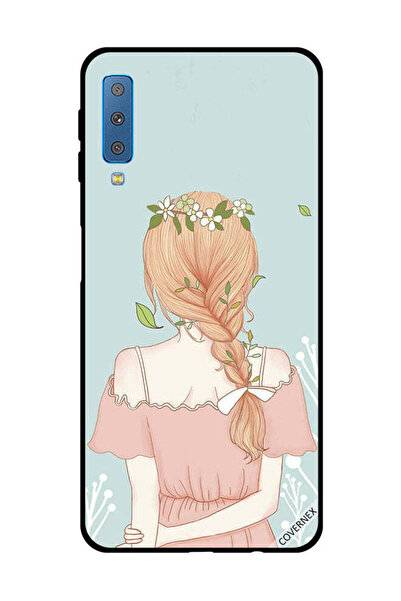 Covernex غطاء حماية لهاتف سامسونج جالاكسي A7 2018، فتاة واقفة بمظهر لطيف