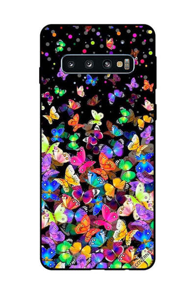 Covernex غطاء حماية لهاتف سامسونج جالاكسي S10 - فراشات صغيرة متعددة الألوان