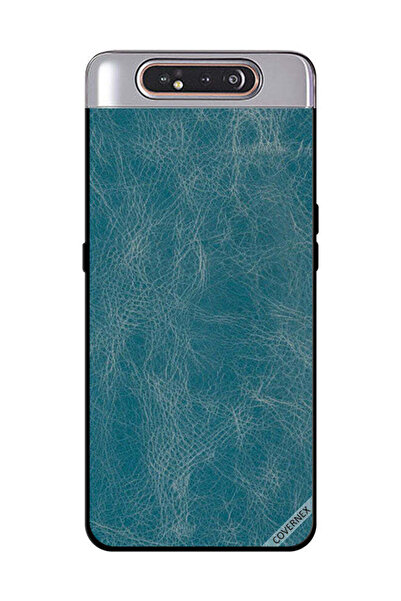 Covernex غطاء حماية لهاتف سامسونج جالاكسي A80 بنمط جلدي أزرق