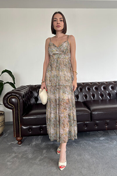MAGARDE Rochie Yaryo din șifon din seria specială cu model batik - KHAKI