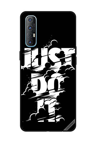 Covernex غطاء حماية لهاتف OPPO Reno 3 Pro Just Do It أبيض وأسود