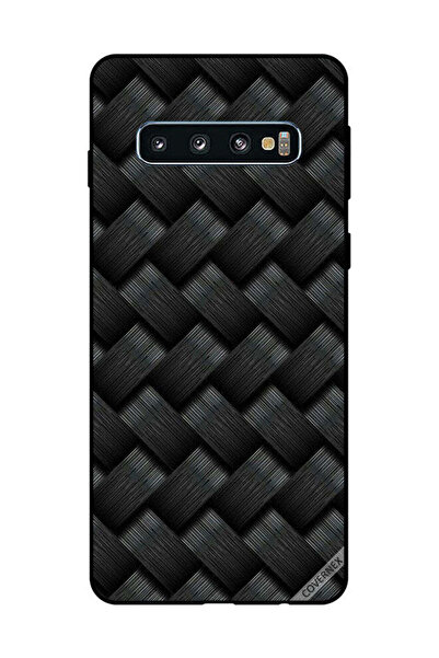 Covernex غطاء حماية لهاتف سامسونج جالاكسي S10 بنمط خطوط سوداء
