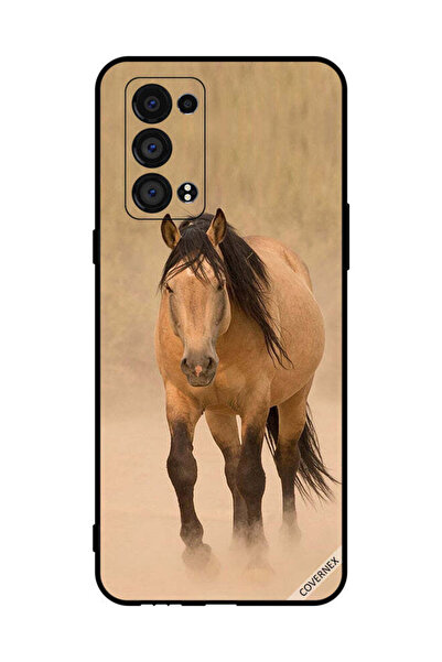 Covernex غطاء حماية لهاتف Oppo Reno6 Pro 5G سباق الخيل البني