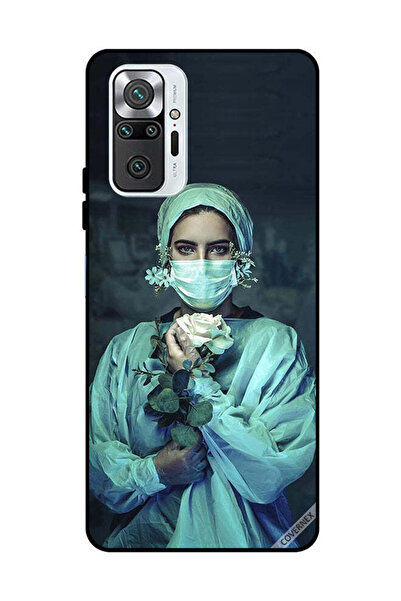 Covernex غطاء حماية لهاتف شاومي ريدمي نوت 10 برو 4G ممرضة تحمل زهرة