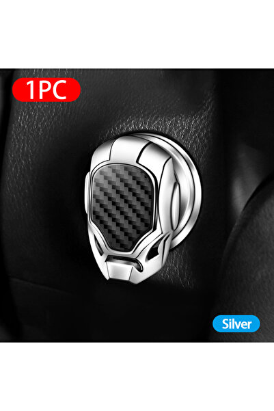 Choice1 غطاء زر تشغيل محرك السيارة BLALION الفضي، مفتاح تشغيل/إيقاف المحرك ال...