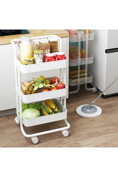 Generic 4 Tier Movable Organizer Kitchen Home Storage Rolling Drawer Cart Trolley Storage Rack Cart